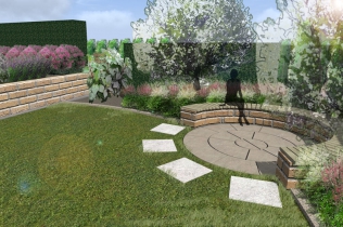 Kwitnący ogród - projekt LandscapeDesign.pl